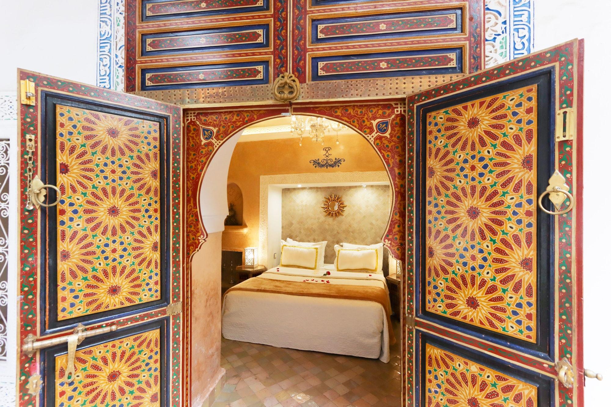 Riad Palais Des Princesses & Spa Marrakesh Exterior foto A bedroom at the hotel