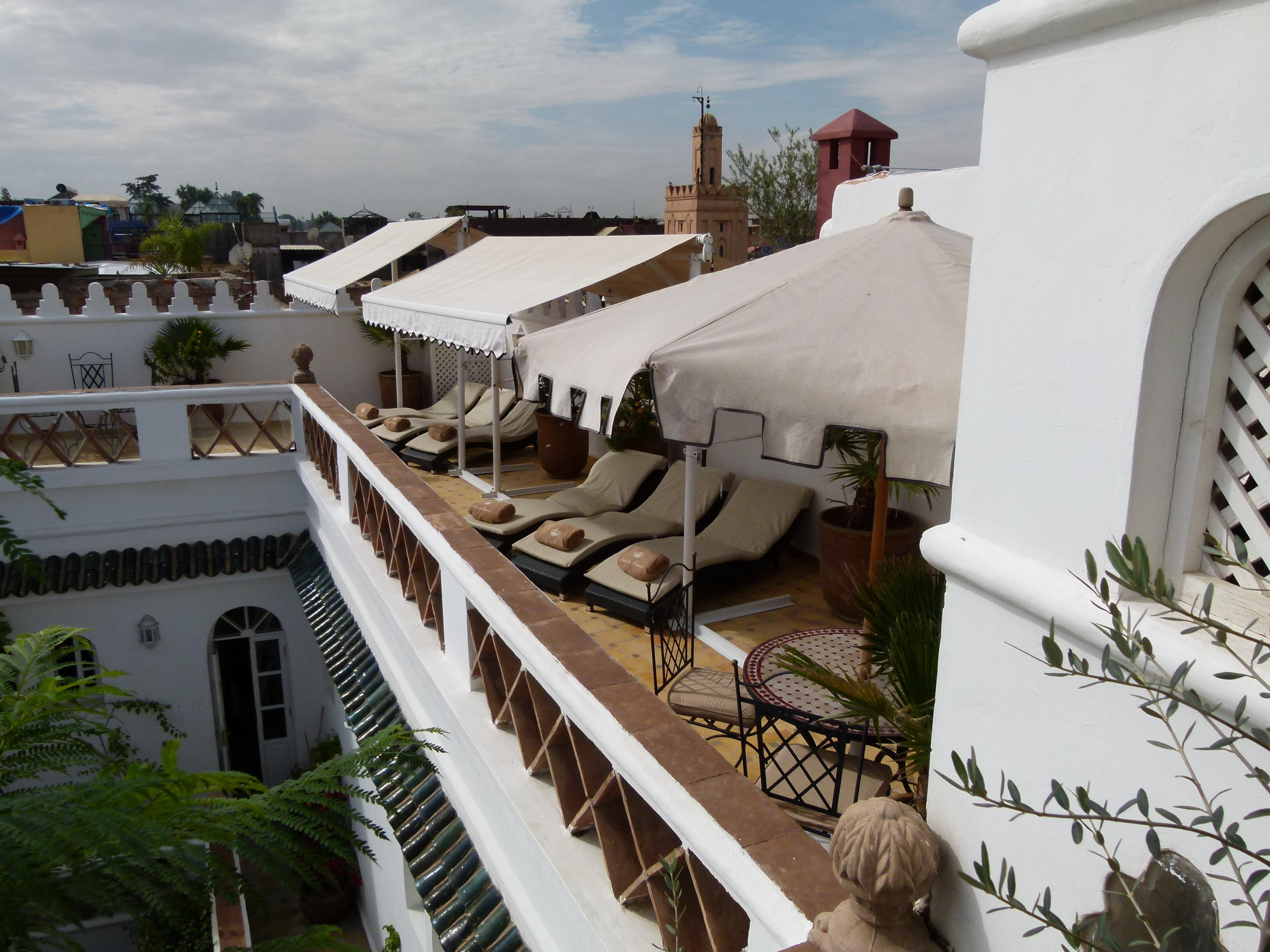 Riad Palais Des Princesses & Spa Marrakesh Exterior foto Rooftop terrace
